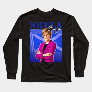 Nicola Sturgeon Retro Long Sleeve T-Shirt